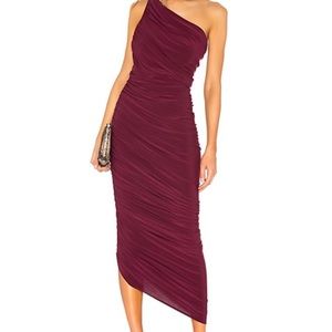 Never worn Norma Kamali gown, wine color